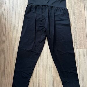 Quince Black Maternity Leggings - Over the Belly Waistband